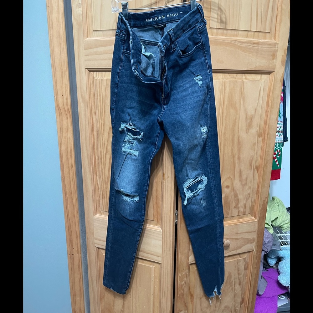 Dark wash curvy highest waist jeans